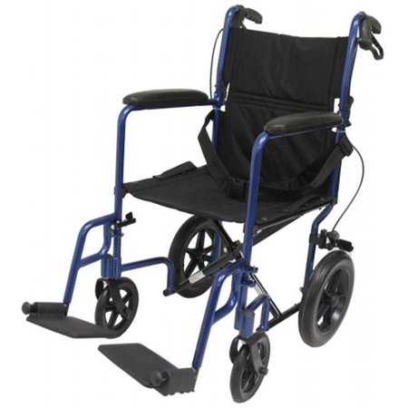 KARMAN HEALTHCARE Karman Healthcare LT-1000HB-BL Transport Wheelchair-Blue LT-1000HB-BL